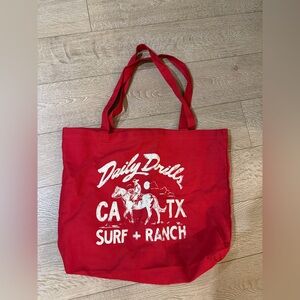 Daily Drills Red Surf + Ranch Limited Edition Austin Pop Up Tote. ❤️⚡️